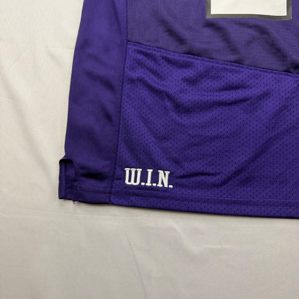 Under Armour Football Jersey Kids Youth Large Purple Northwestern Wildcats #21 - Picture 8 of 10